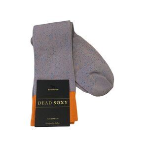 DEAD SOXY Boardroom Men's Crew Socks Size 9-13 Lilac Gray Marled Orange